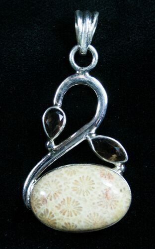 Beautiful Fossil Coral Pendant #7712